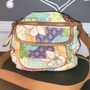 Fossil Crossbody Canvas Boho Bag